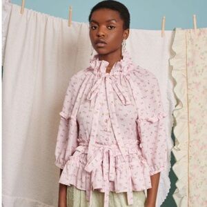 Dream Sister Jane Celandine Ditsy Ruffle Top